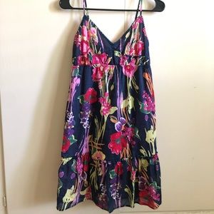 American Eagle floral back tie dress